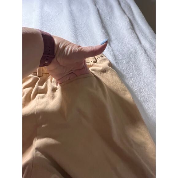 LOFT Petites Khaki Pants Size 4P Button Waist Career Trousers Minimalist Chic - Picture 10 of 12